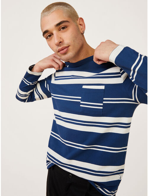 Buy Free Assembly Men's Long Sleeve Stripe Pocket T-Shirt online ...