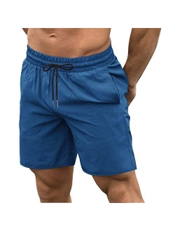 Men's 2 Pack Gym Workout Shorts Quick Dry Bodybuilding Weightlifting Pants Training Running Jogger with Pockets