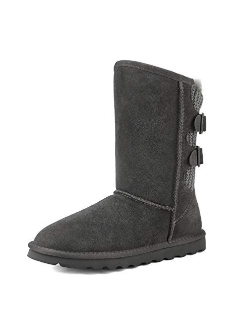 DREAM PAIRS Women's Mid Calf Fashion Winter Snow Boots