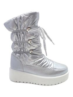 Silver Orlando Puffer Snow Boot - Women