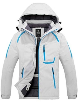 Wantdo Men's Mountain Waterproof Ski Jacket Windproof Rain Jacket Winter Warm Snow Coat