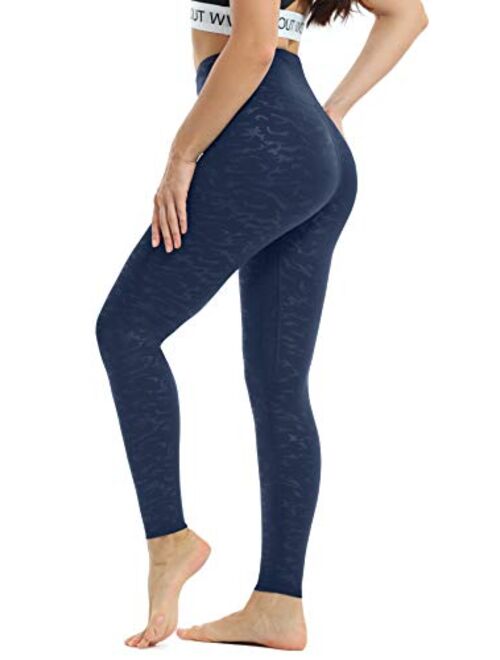 Women's Printed Yoga Pants with 2 Pockets, High Waist Non See-Through Tummy Control 4 Way Stretch Leggings