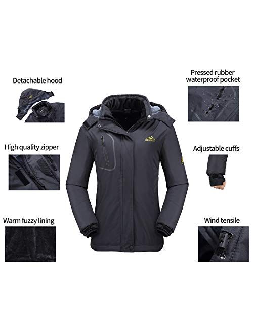 Women's Mountain Waterproof Ski Jacket Windproof Rain Jacket