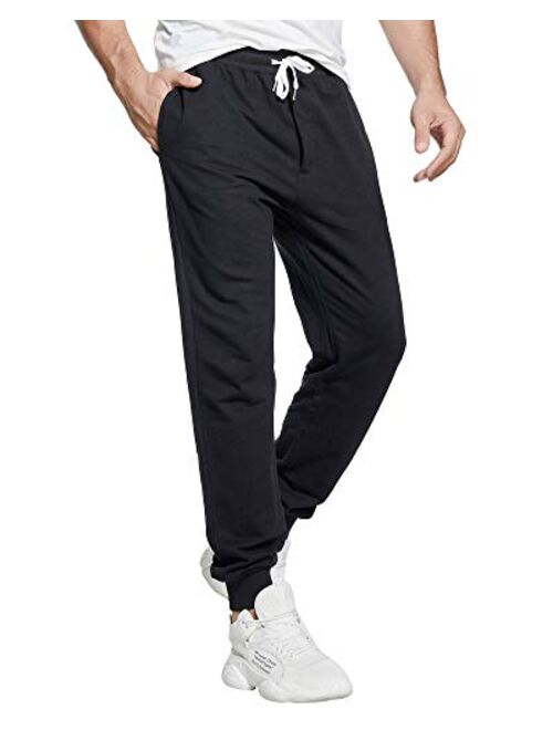 czzstance Men's Sweatpants Cotton Jogger Pants with Pockets Casual Loose Fit Athletic Drawstring Training Pants