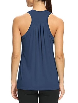 Mippo Workout Tops Flowy Athletic Yoga Shirt Muscle Racerback Tank Top for Women