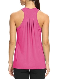 Mippo Workout Tops Flowy Athletic Yoga Shirt Muscle Racerback Tank Top for Women