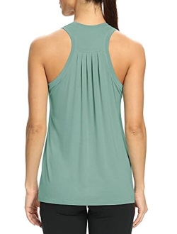 Mippo Workout Tops Flowy Athletic Yoga Shirt Muscle Racerback Tank Top for Women