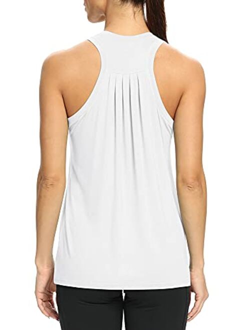 Mippo Workout Tops Flowy Athletic Yoga Shirt Muscle Racerback Tank Top for Women