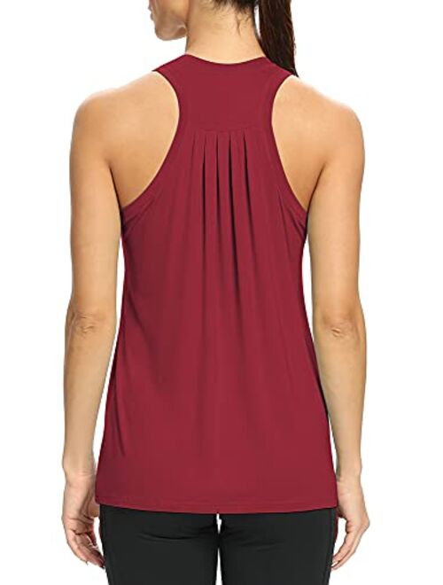 Mippo Workout Tops Flowy Athletic Yoga Shirt Muscle Racerback Tank Top for Women