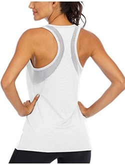 ICTIVE Womens Sleeveless Workout Tank Tops for Women Breathable Mesh Backless Tank Running Tops