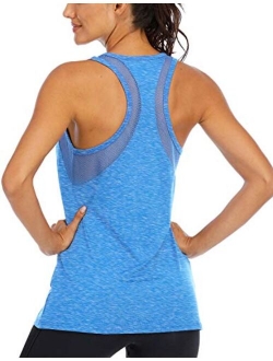 ICTIVE Womens Sleeveless Workout Tank Tops for Women Breathable Mesh Backless Tank Running Tops