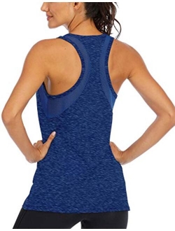 ICTIVE Womens Sleeveless Workout Tank Tops for Women Breathable Mesh Backless Tank Running Tops