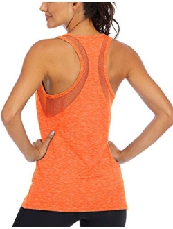 ICTIVE Womens Sleeveless Workout Tank Tops for Women Breathable Mesh Backless Tank Running Tops