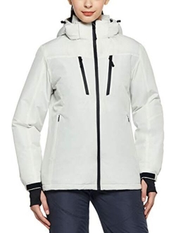 TSLA Women's Winter Ski Jacket, Waterproof Warm Insulated Snow Coats, Cold Weather Windproof Snowboard Jacket with Hood