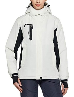 TSLA Women's Winter Ski Jacket, Waterproof Warm Insulated Snow Coats, Cold Weather Windproof Snowboard Jacket with Hood