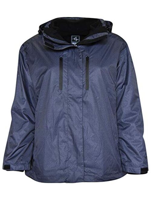 Pulse Women's Plus Extended Size 3in1 Boundary Snow Ski Jacket Coat