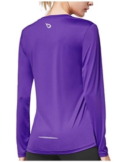 Women's Long Sleeve UV Shirts Quick Dry Running Workout Shirts