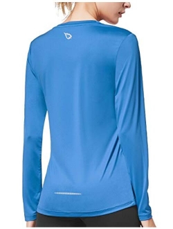 Women's Long Sleeve UV Shirts Quick Dry Running Workout Shirts