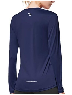 Women's Long Sleeve UV Shirts Quick Dry Running Workout Shirts