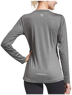 Women's Long Sleeve UV Shirts Quick Dry Running Workout Shirts