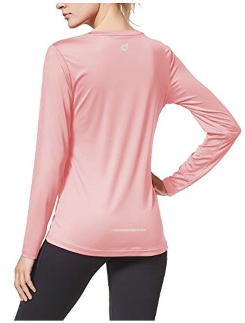 BALEAF Women's Long Sleeve UV Shirts Quick Dry Running Workout Shirts