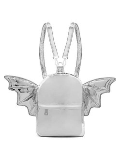 Prime Original Women Fashion Mini Backpack Purse | Detachable Bat Angel Wing Shoulder Bag