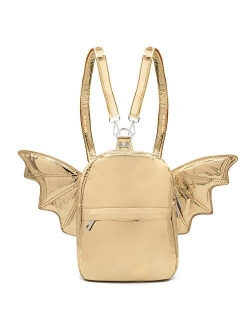 Prime Original Women Fashion Mini Backpack Purse | Detachable Bat Angel Wing Shoulder Bag