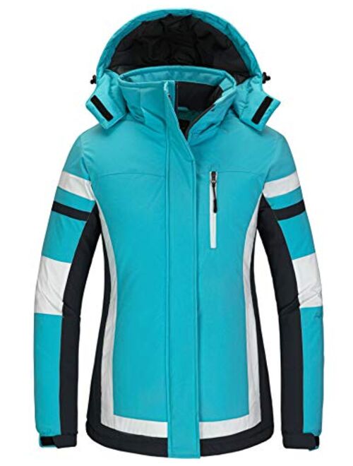 Wantdo Women's Mountain Waterproof Ski Jacket Winter Snow Coat Windproof Snowboarding Jackets