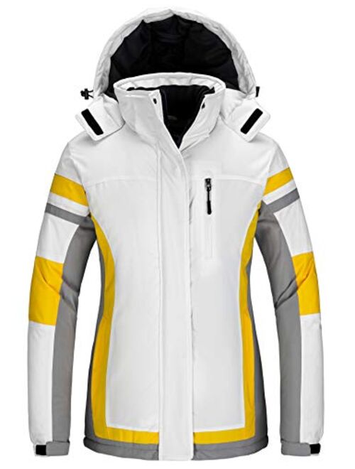 Wantdo Women's Mountain Waterproof Ski Jacket Winter Snow Coat Windproof Snowboarding Jackets