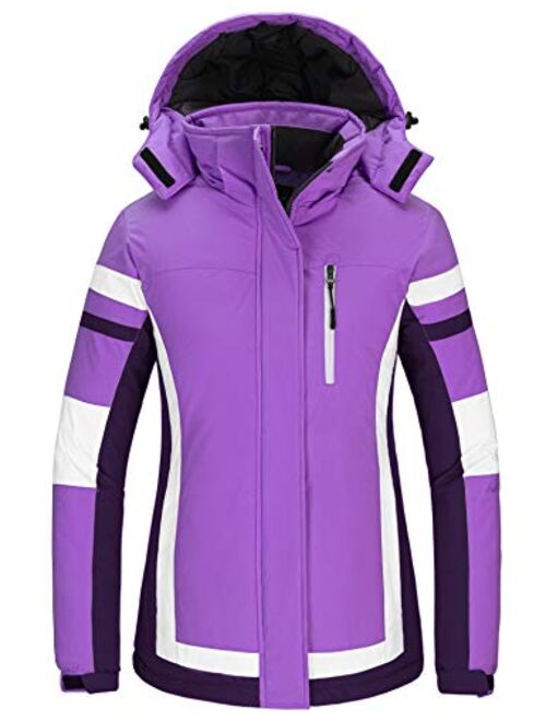 Wantdo Women's Mountain Waterproof Ski Jacket Winter Snow Coat Windproof Snowboarding Jackets