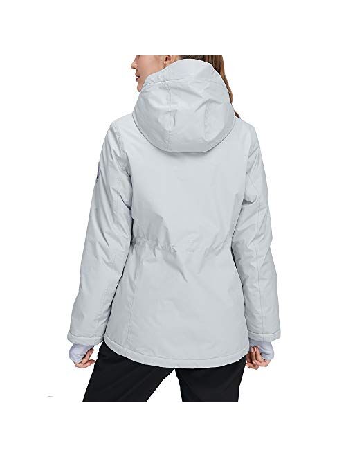 CAMEL CROWN Womens Waterproof Ski Jacket Snow Winter Coat with Hooded for Rain Outdoors Hiking Mountain