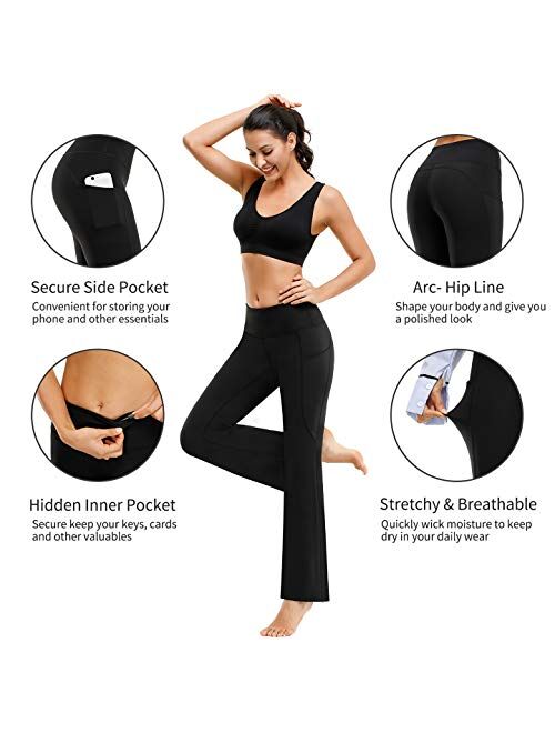 HOFI High Waist Yoga Pants for Women 4 Way Stretch Tummy Control