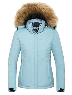 Wantdo Women's Waterproof Ski Jacket Hooded Snow Coat Mountain Winter Parka Snowboarding Jackets