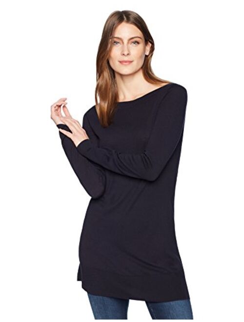 Amazon Brand - Lark & Ro Women's Boatneck Tunic Sweater