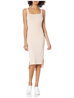 Women's Amelia Square Neck Strappy Bodycon Midi Tank Dress