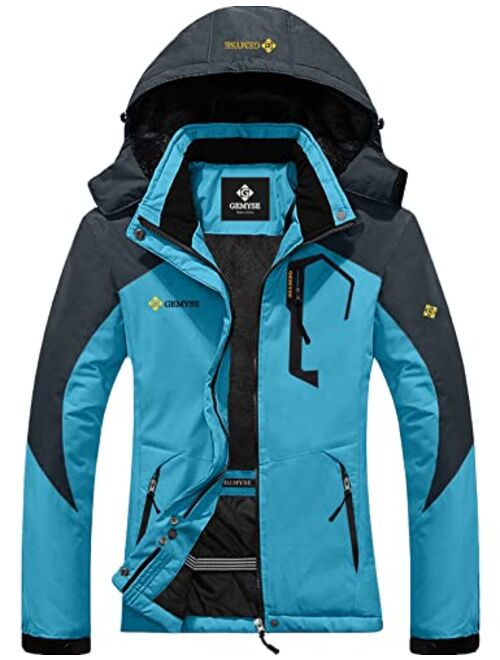 GEMYSE Women's Mountain Waterproof Ski Snow Jacket Winter Windproof Rain Jacket