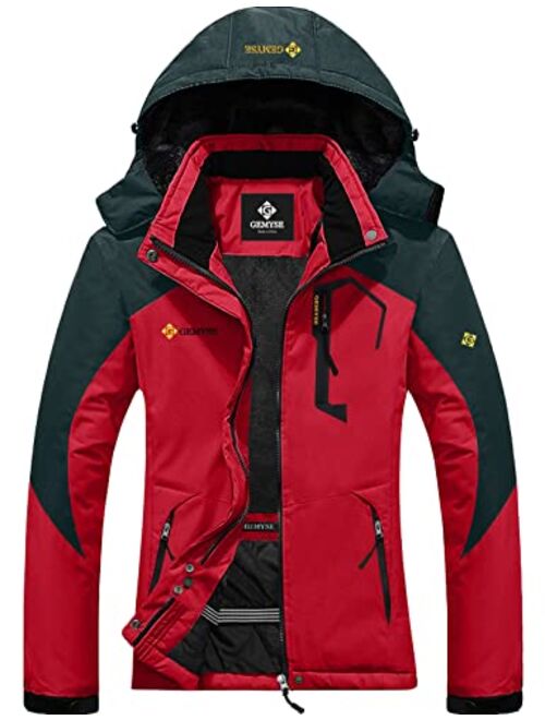 GEMYSE Women's Mountain Waterproof Ski Snow Jacket Winter Windproof Rain Jacket