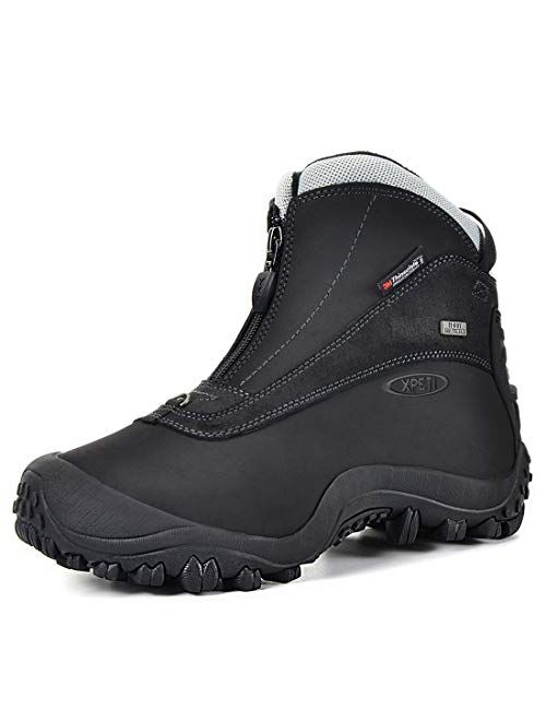 XPETI Men's SnowRider Mid Waterproof Ankle Boot Non Slip Snow Hiking Boots