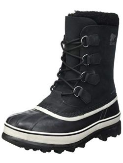 - Men's Caribou Waterproof Snow Boot for Winter, Black, Dark Stone