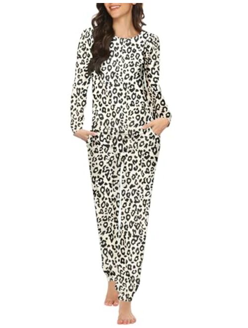 Ekouaer Womens Pajama Set Long Sleeve Sleepwear Star Print Cotton Nightwear Soft Pjs Lounge Sets with Pockets