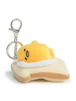 Enesco Gudetama the Lazy Egg On Toast 3.5-Inch Plush Keychain