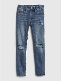 Kids Distressed Skinny Jeans with Max Stretch
