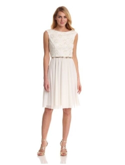 Women's Cap Sleeve Fit and Flare Dress