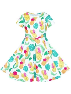 Girls Dress Owl Ice Cream Sequin Everyday Dress