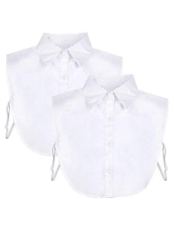 Fake Collar Detachable Dickey Collar Blouse Half Shirts Peter Pan Faux False Collar for Women & Girls Favors