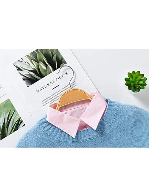 YAKEFJ Shirt Collar, Detachable Blouse Fake False Faux Collars Dicky Collar for Girls and Women Pack of 3