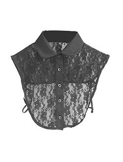 Magik Choker Necklace Unisex Women Peter Pan Detachable Lapel Shirt Fake False Collar