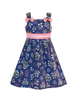 Girls Dress Ladybug Polka Dot Bow Tie