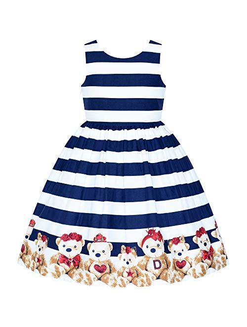 Sunny Fashion Girls Dress Ladybug Polka Dot Bow Tie