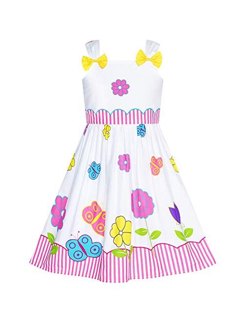 Sunny Fashion Girls Dress Ladybug Polka Dot Bow Tie